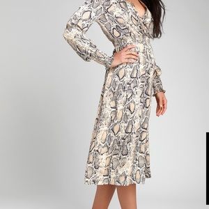 Midi Snakeskin Dress (M)